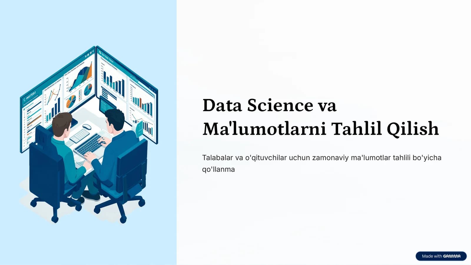 Data Science va Ma'lumotlarni Tahlil Qilish