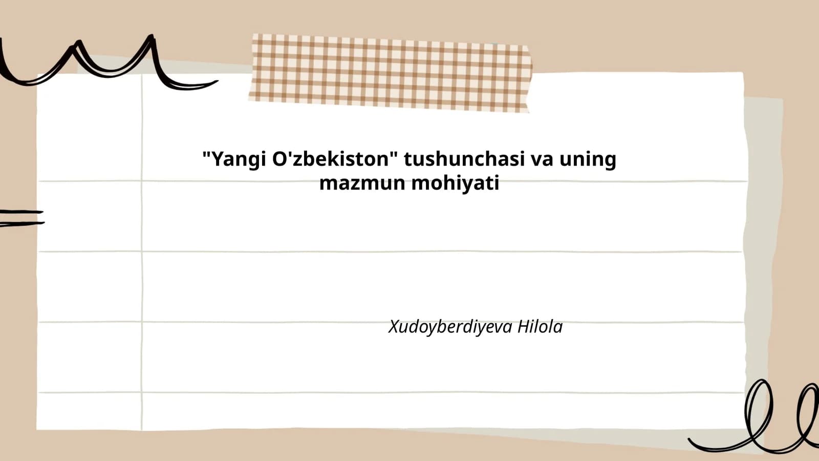 Yangi O'zbekiston tushunchasi va uning mazmun mohiyati