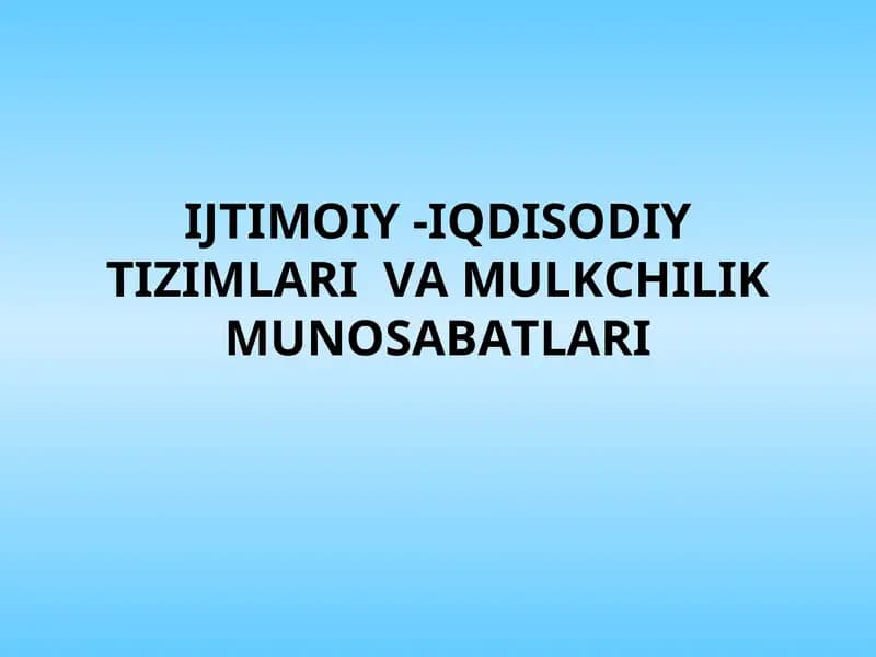 Jamiyat taraqqiyotining bosqichlari