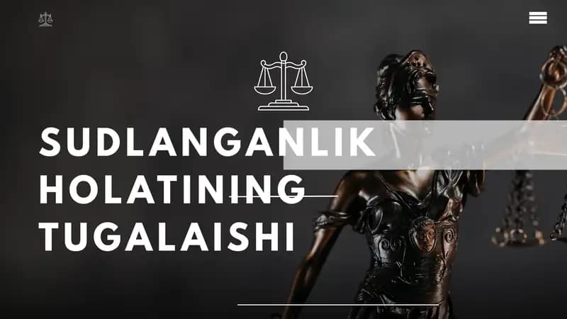 Sudlanganlik holatini tugashi.
