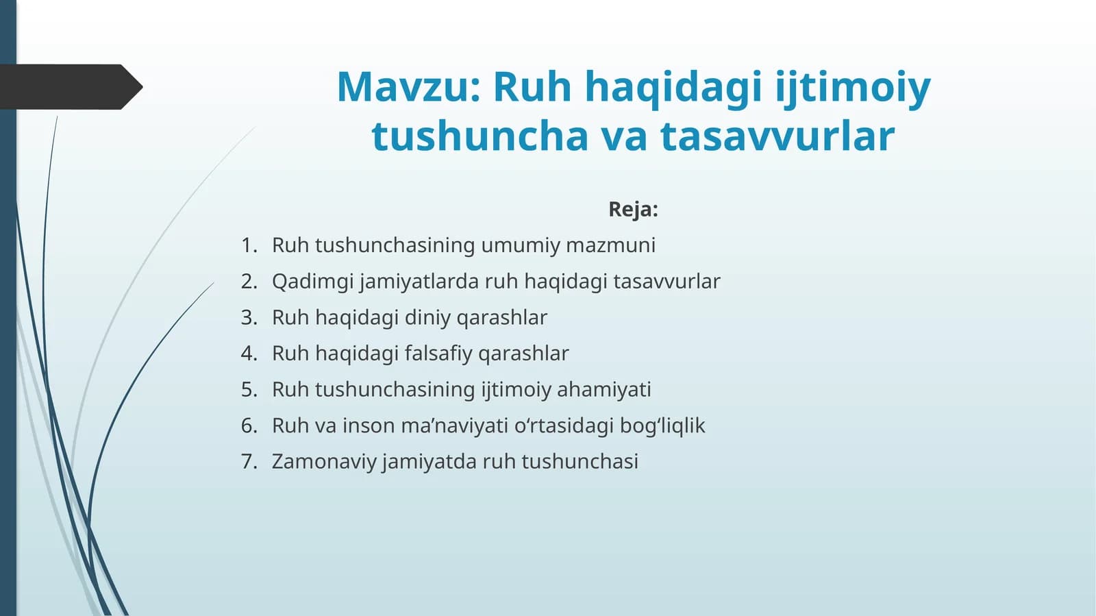 Ruh haqidagi ijtimoiy tushuncha va tasavvurlar