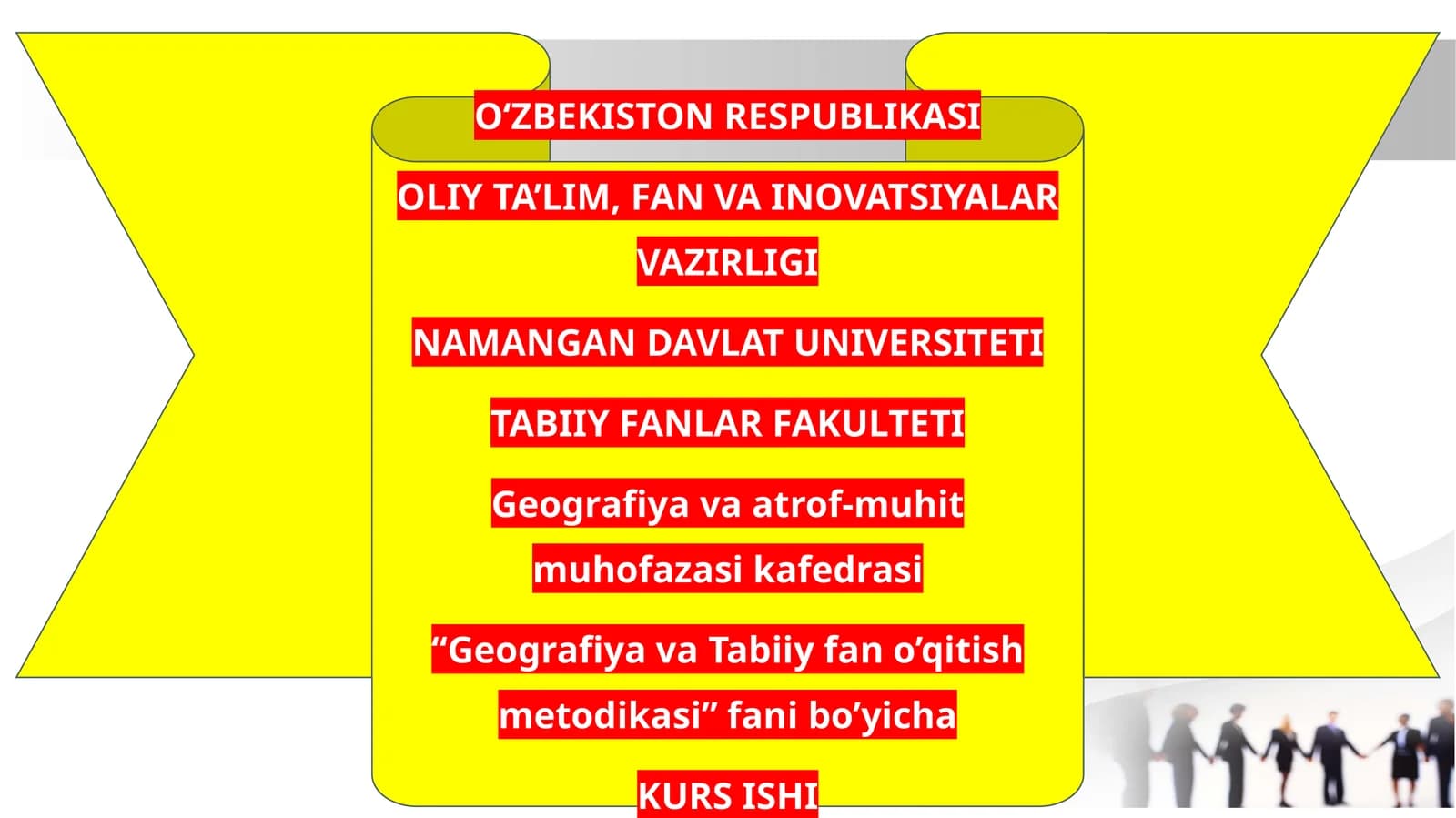 Maktabda geografiya kursi uchun dasturiy ta'minot