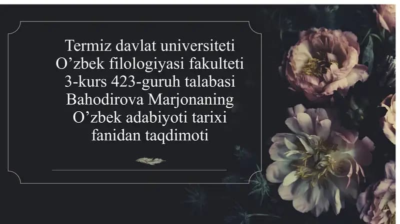 Jadid adabiyotishakllanishi