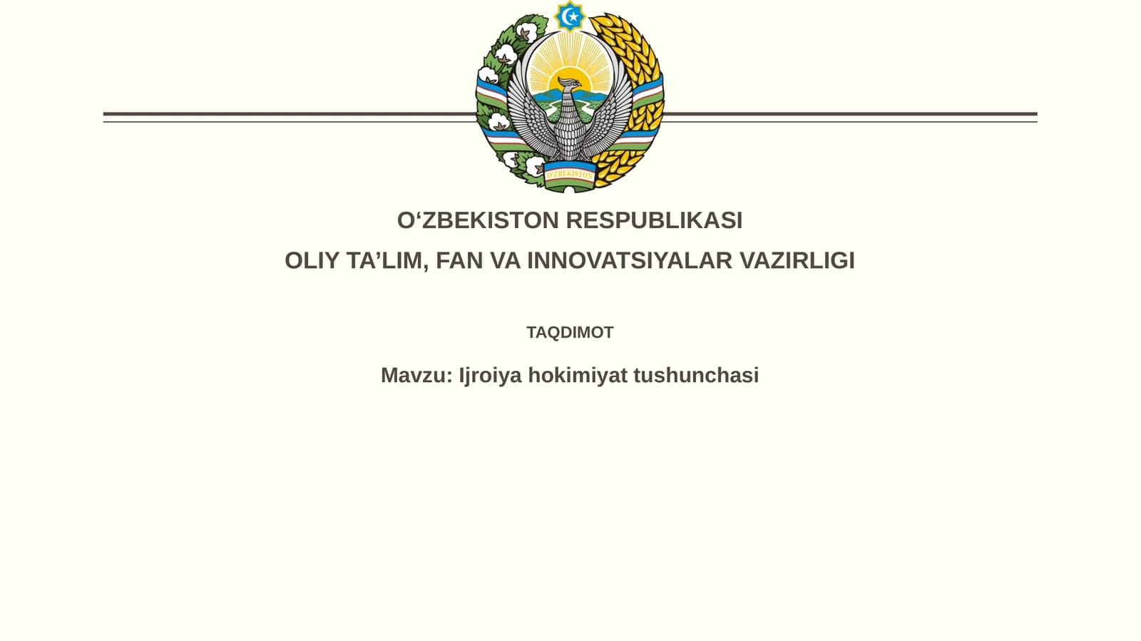 Ijroiyahokimiyattushunchasi