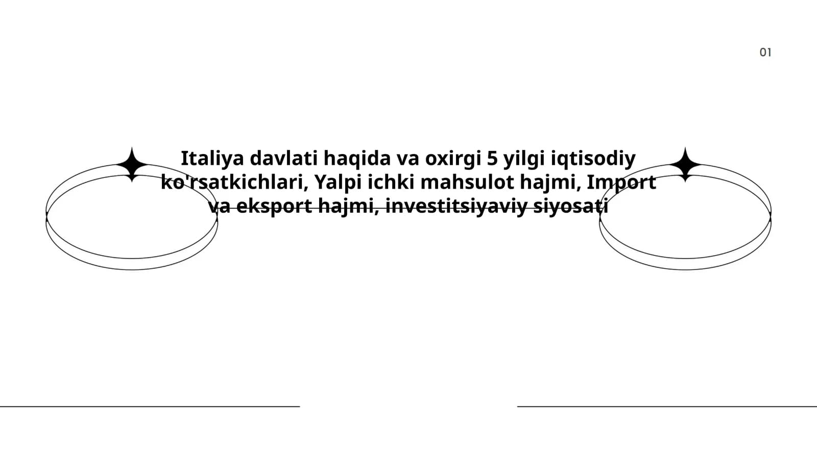Italiya davlati haqida va oxirgi 5 yilgi iqtisodiy ko'rsatkichlari
