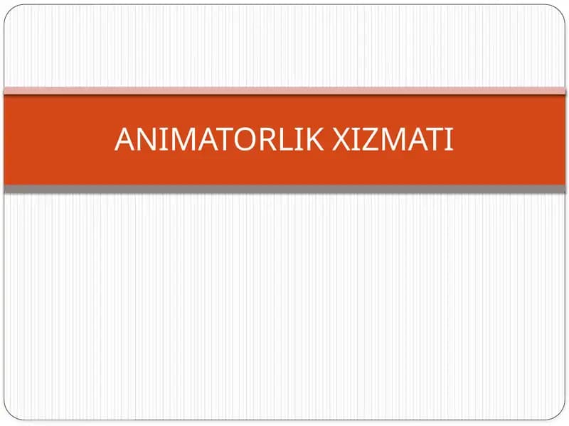 ANIMATORLIK XIZMATI
