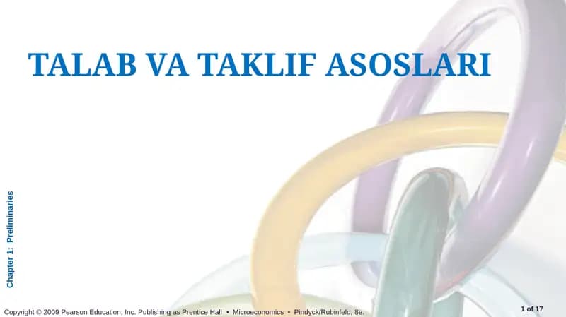Talab va taklif asoslari