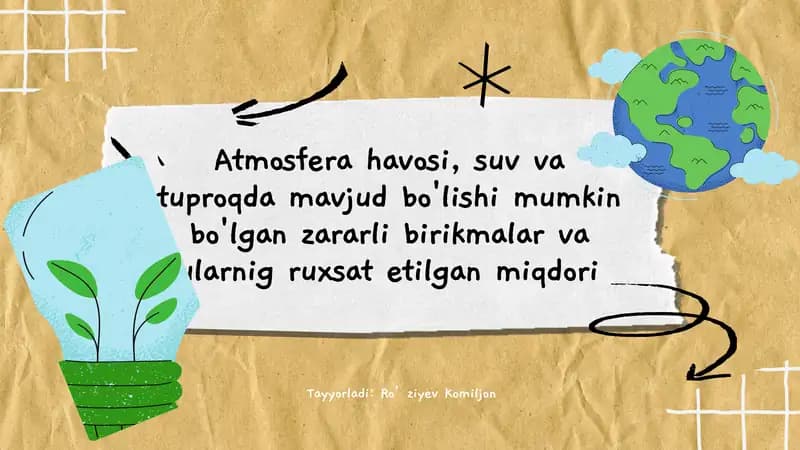Zararli birikmalar va ularning ruxsat etilgan miqdori