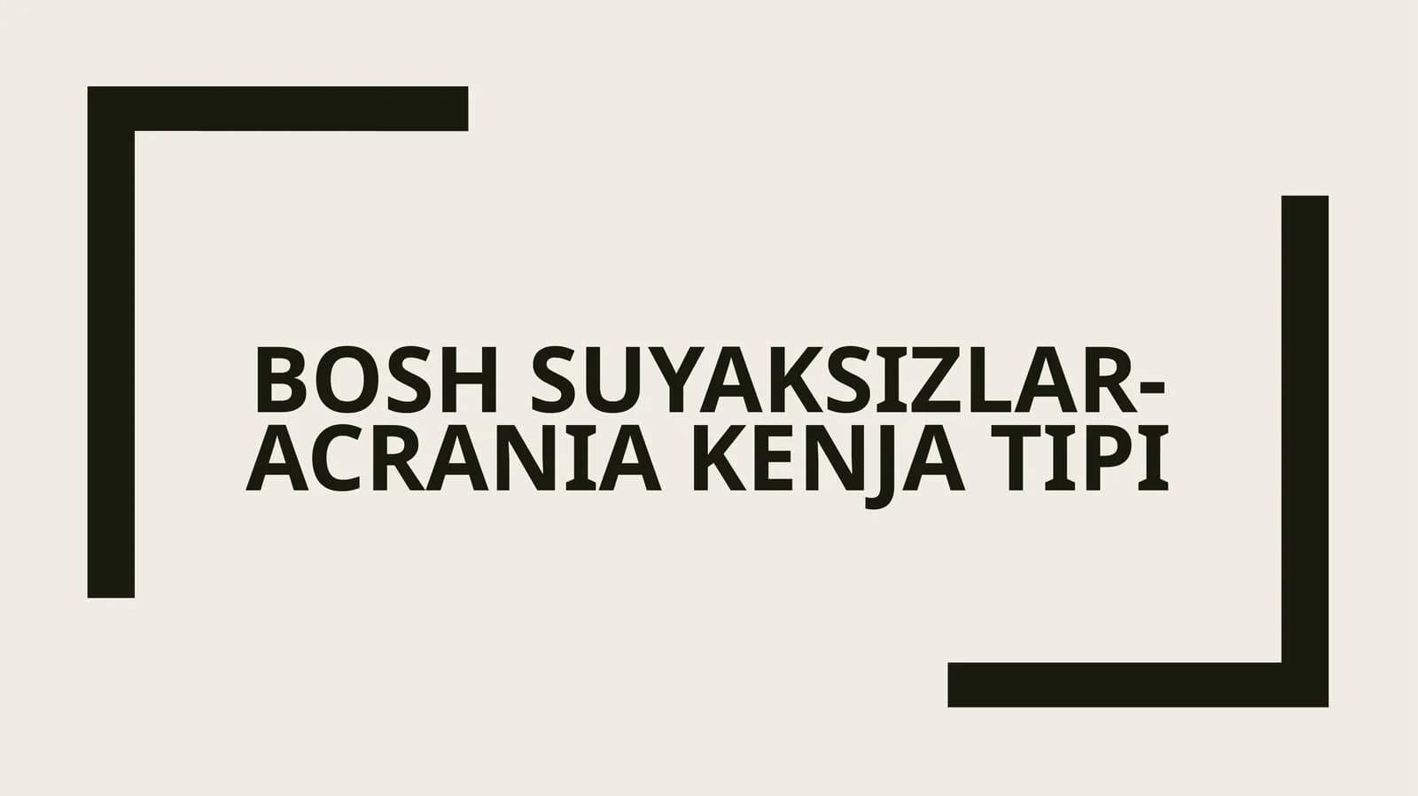 Bosh suyaksizlar-Acrania kenja tipi
