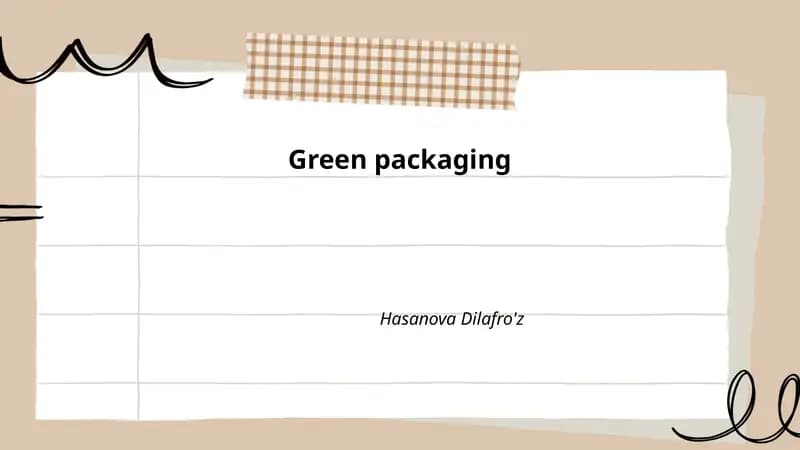 Green packaging