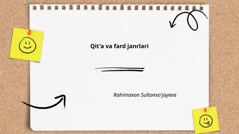 Qit'a va fard janrlari