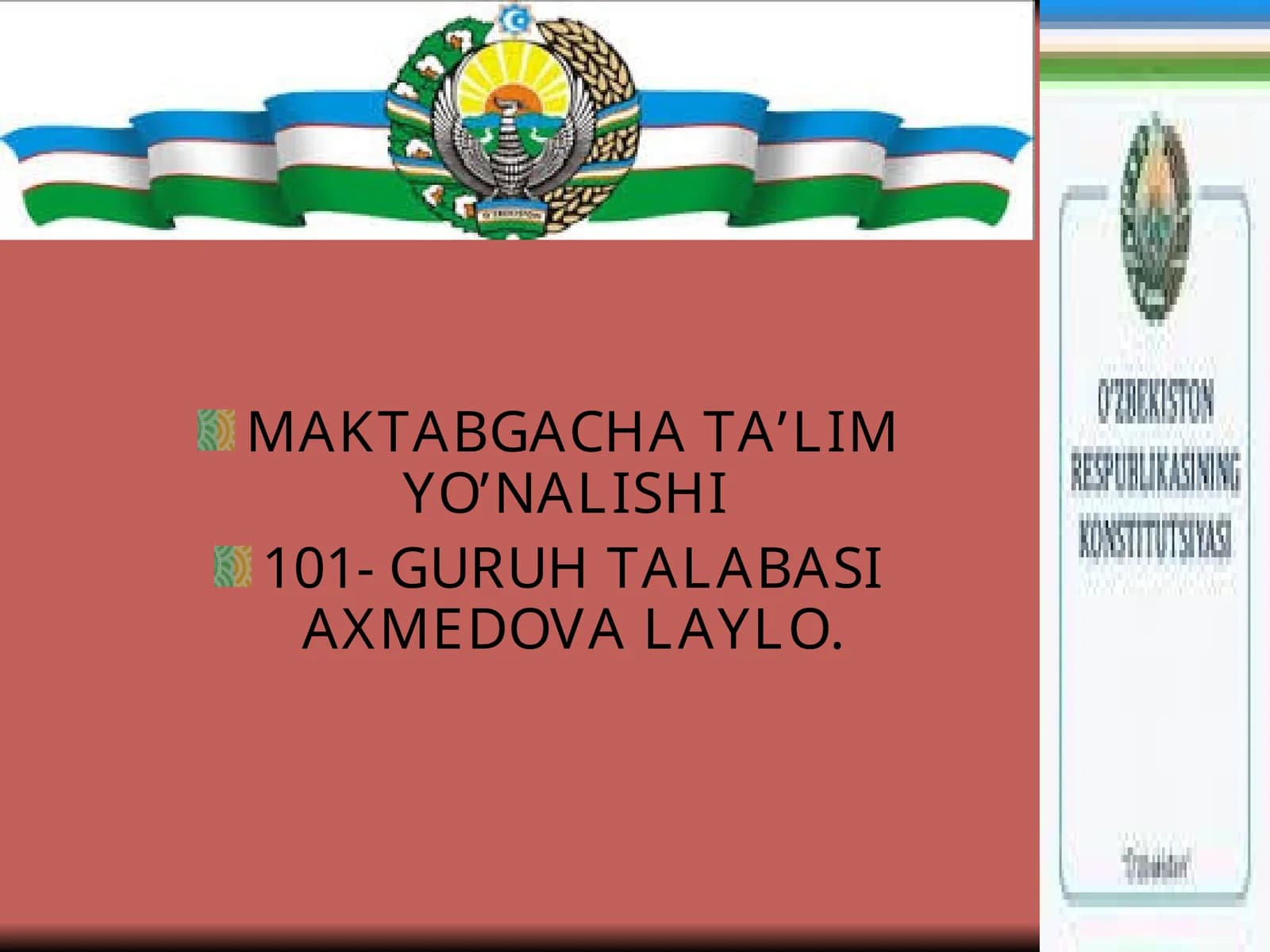 Konstitutsiya tushunchasi va mohiyati