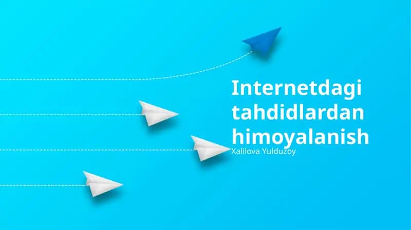 Internetdagi tahdidlardan himoyalanish