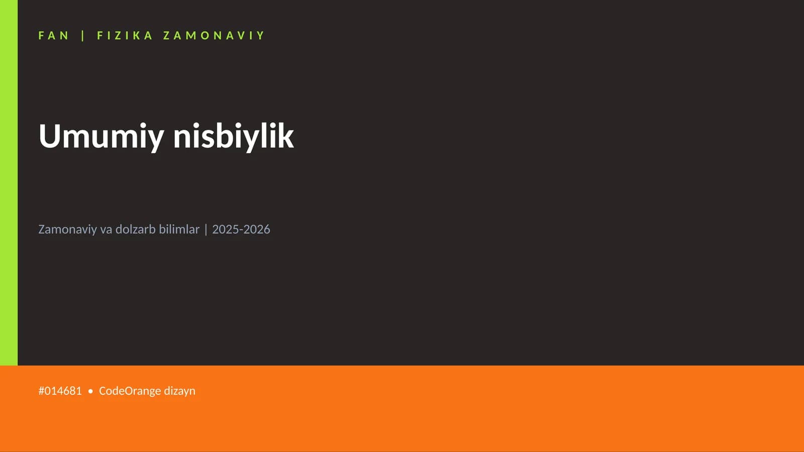 Fizika Zamonaviy