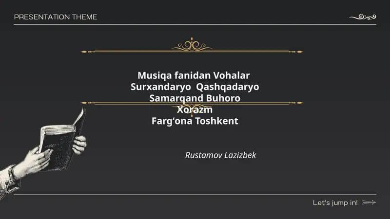 Musiqa fanidan Vohalar
