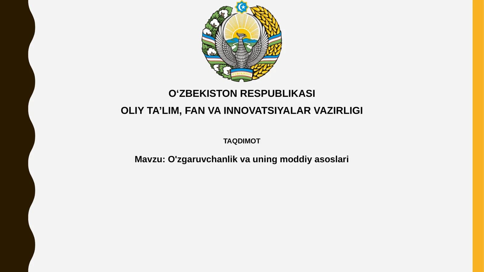 O'zgaruvchanlik va uning moddiyasoslari