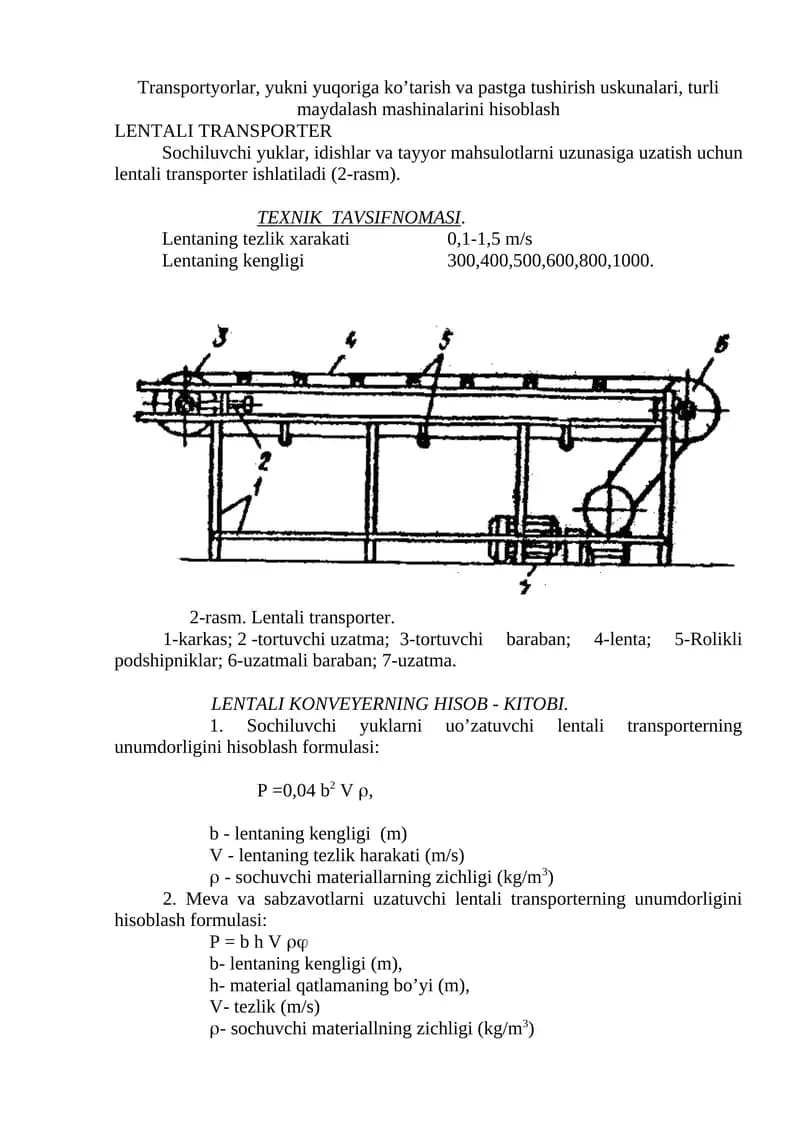 Lentali transporter