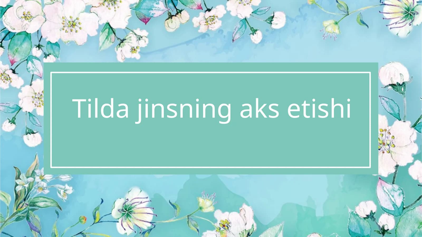 Tilda jinsning aks etishi