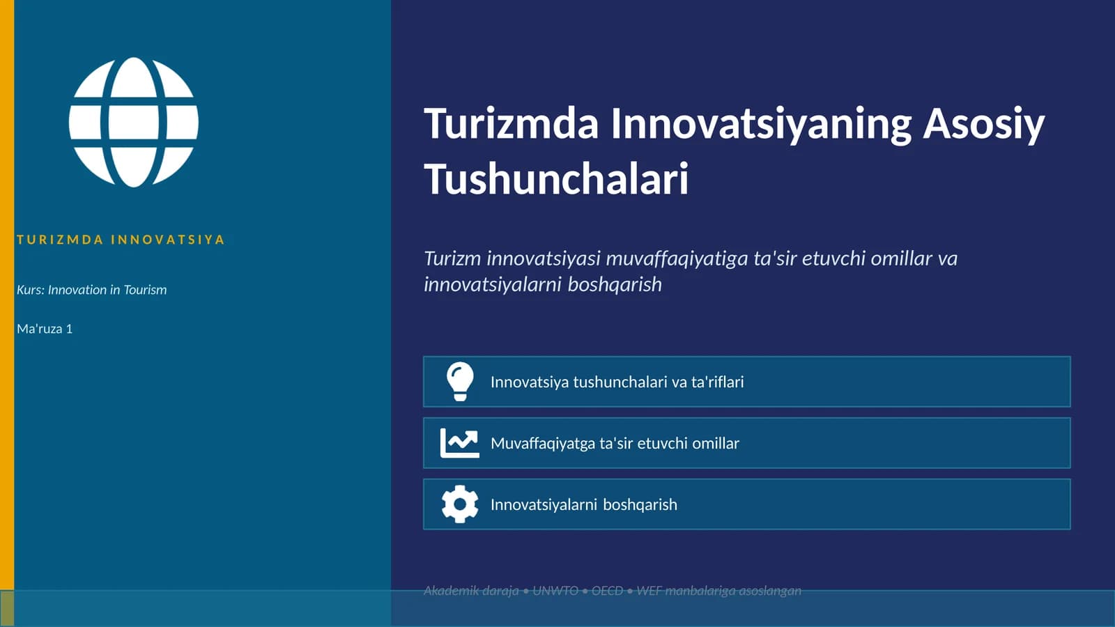 Turizmda Innovatsiya