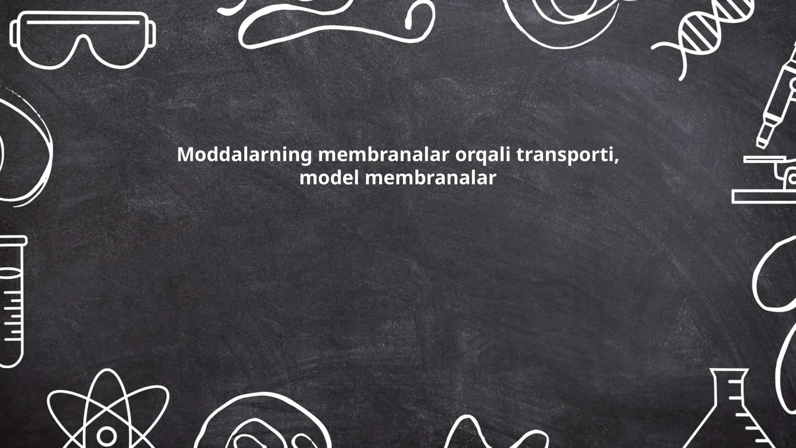 Moddalarning membranalar orqali transporti, model membranalar