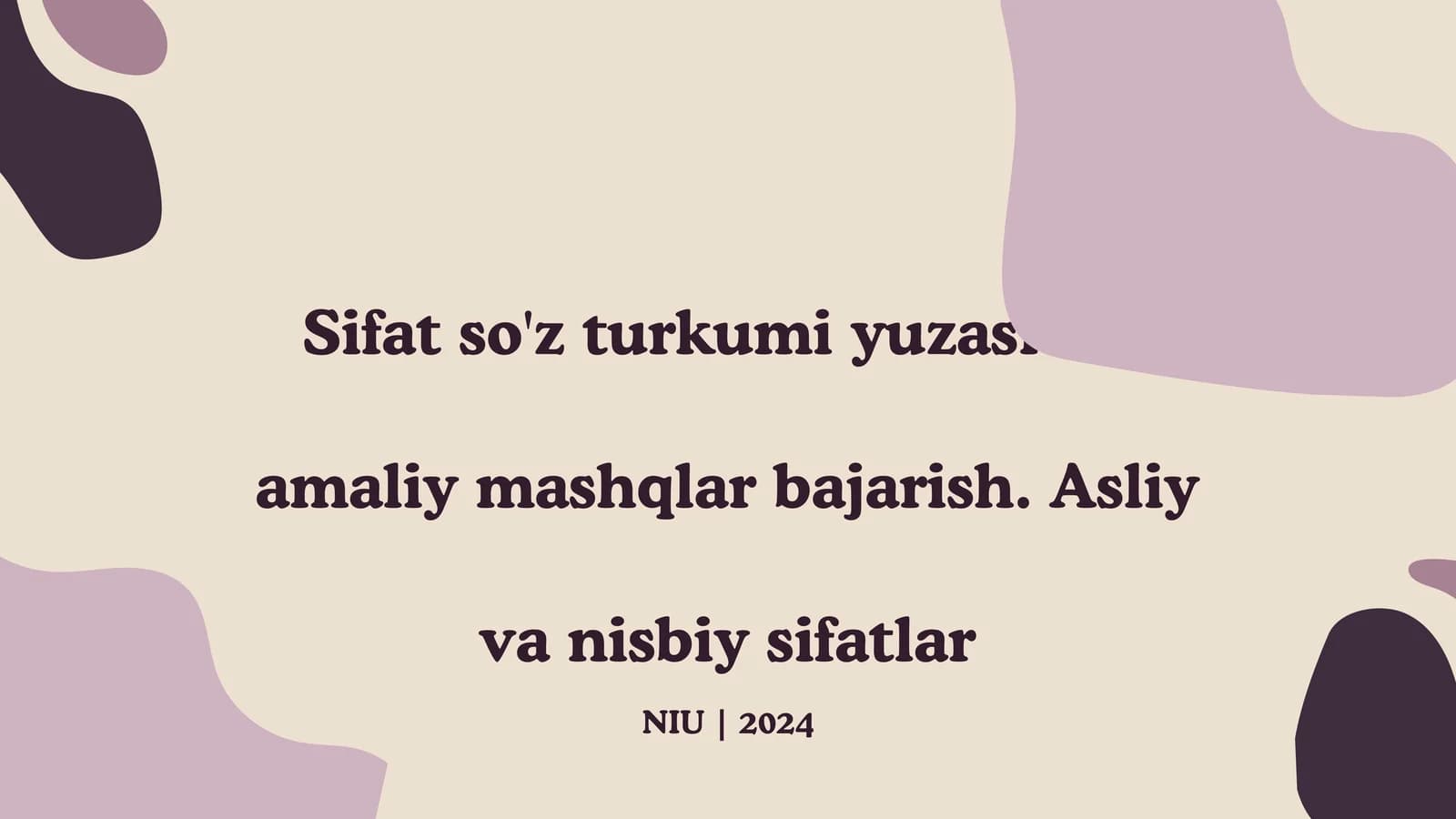 Analiym mashqlar