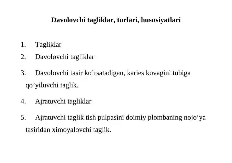 Davolovchi tagliklar