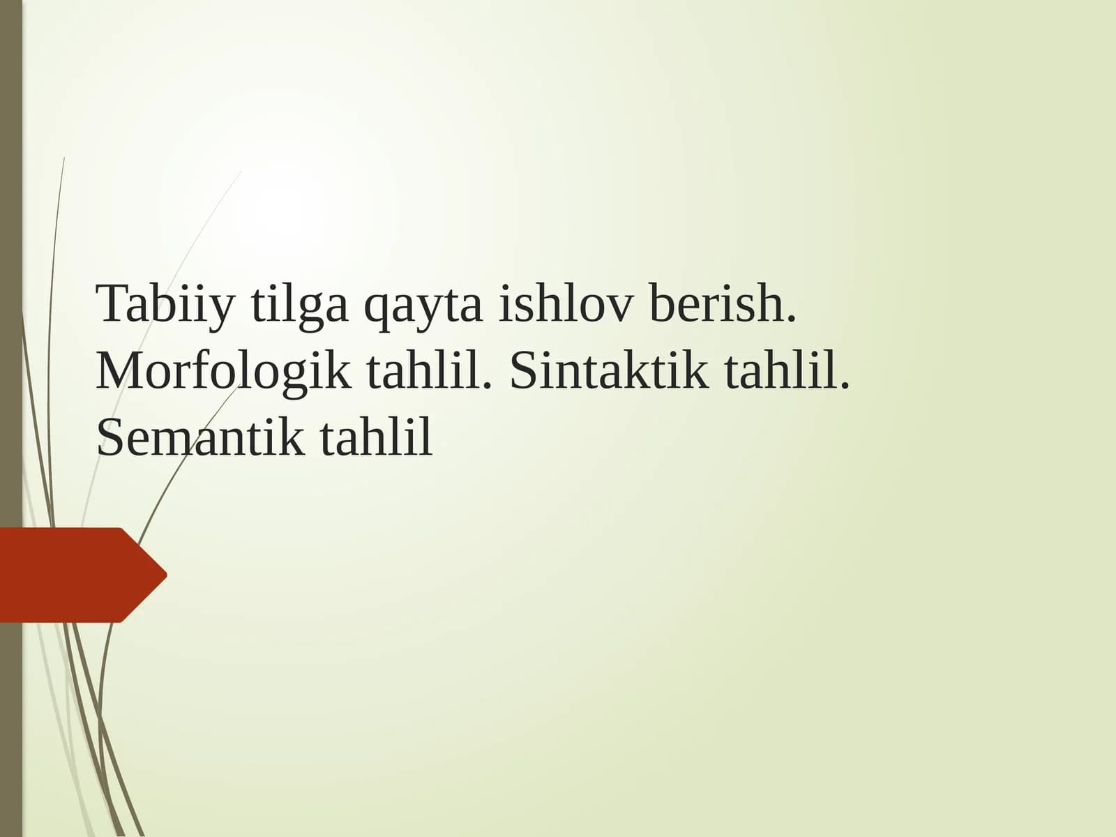 Tabiiy tilni qayta ishlash (NLP)