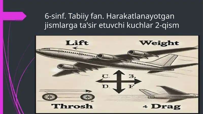 Harakatlanayotgan jismlar uchun kuchlar