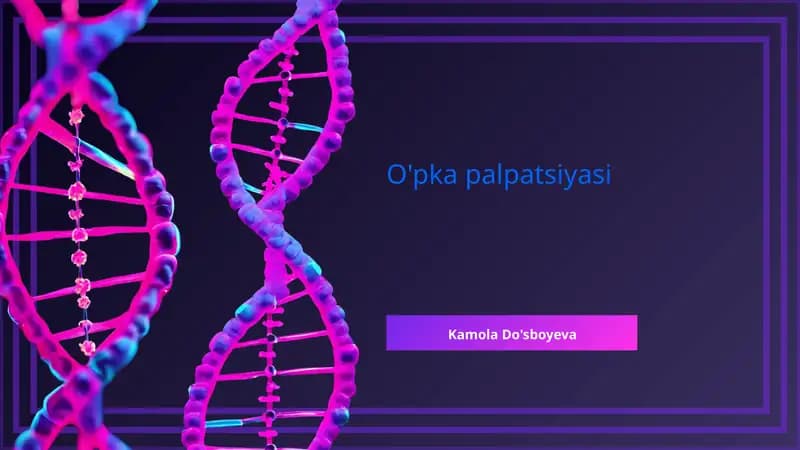 O'pka palpatsiyasi