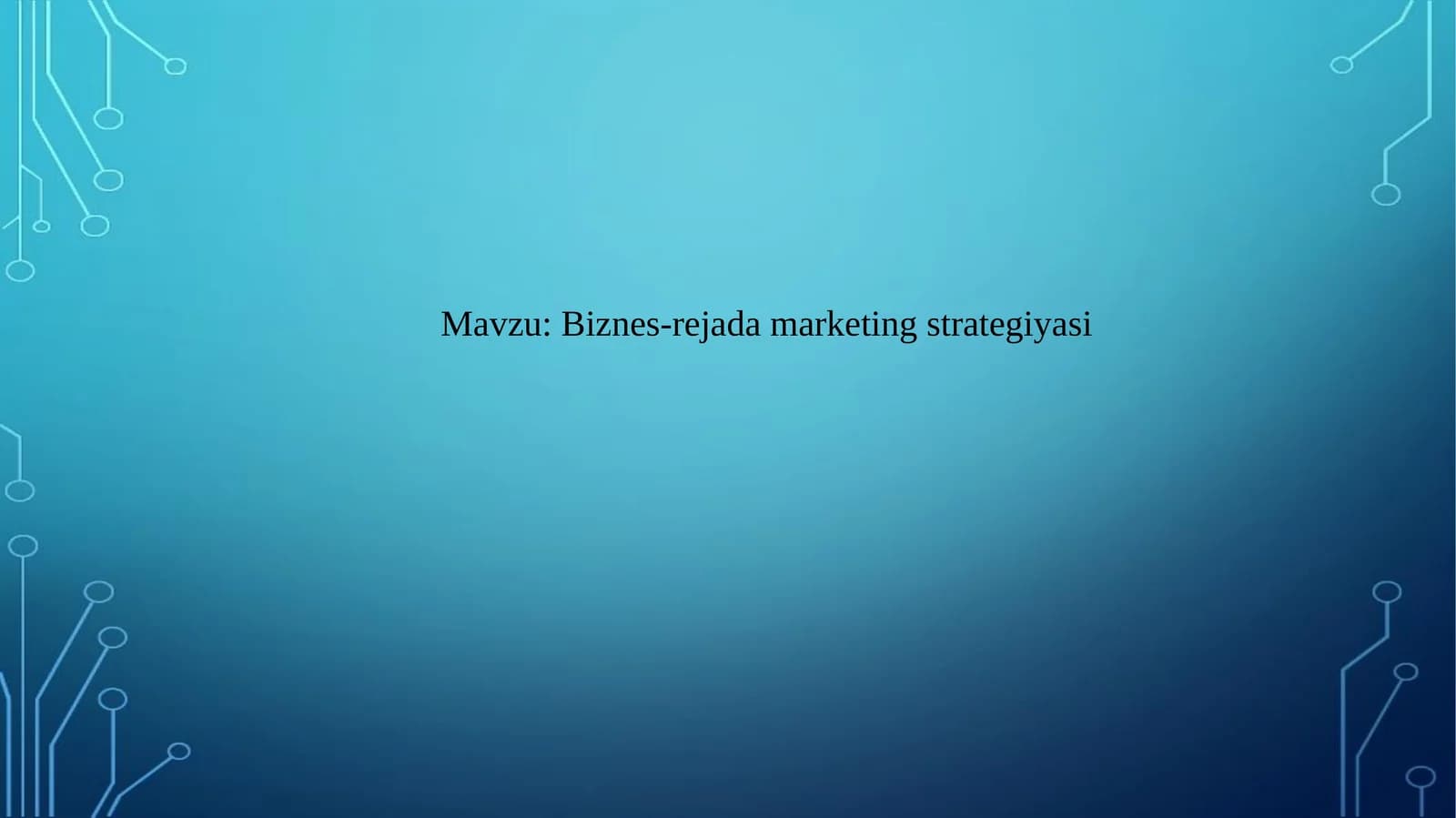 Biznes-rejada marketing strategiyasi