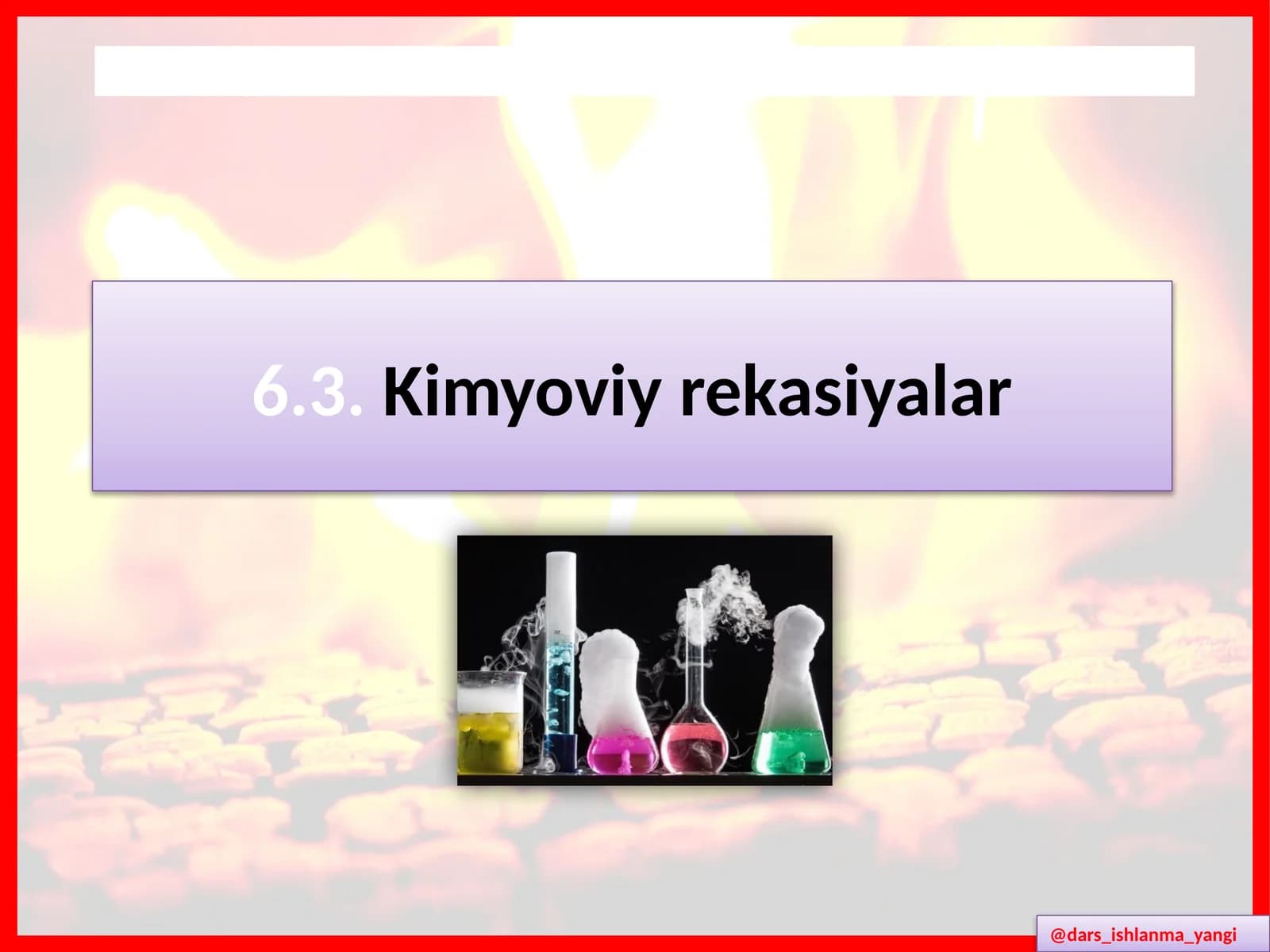 Kimyoviy rekasiyalar