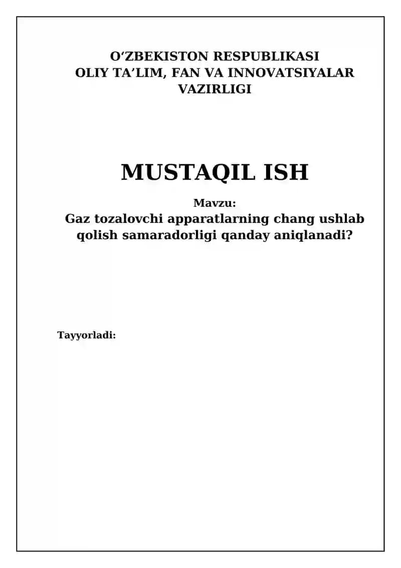 Gaz tozalovchi apparatlarning chang ushlab qolish samaradorligi qanday aniqlanadi?