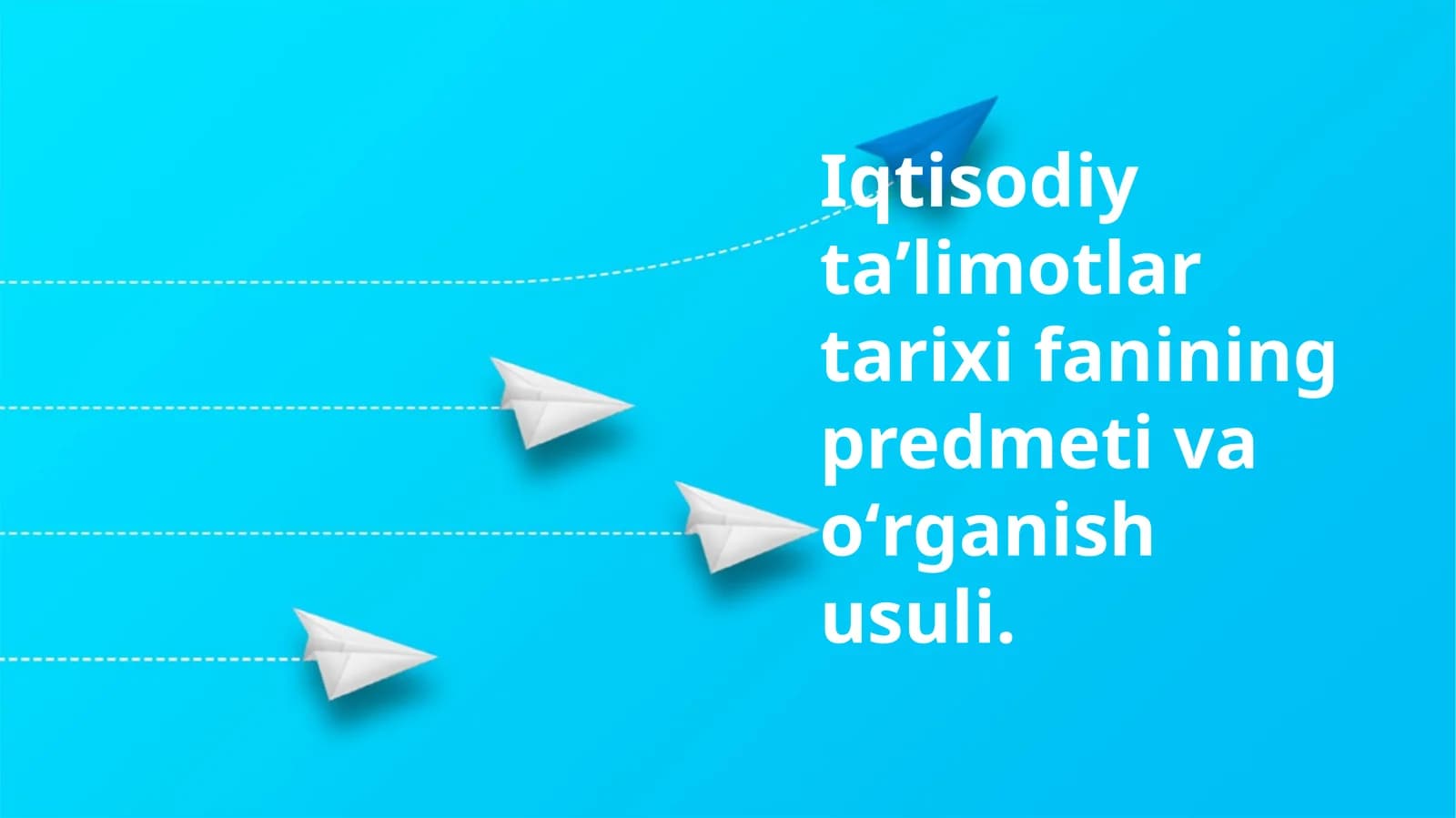 Iqtisodiy ta'limotlar tarixi fanining predmeti va o'rganish usuli