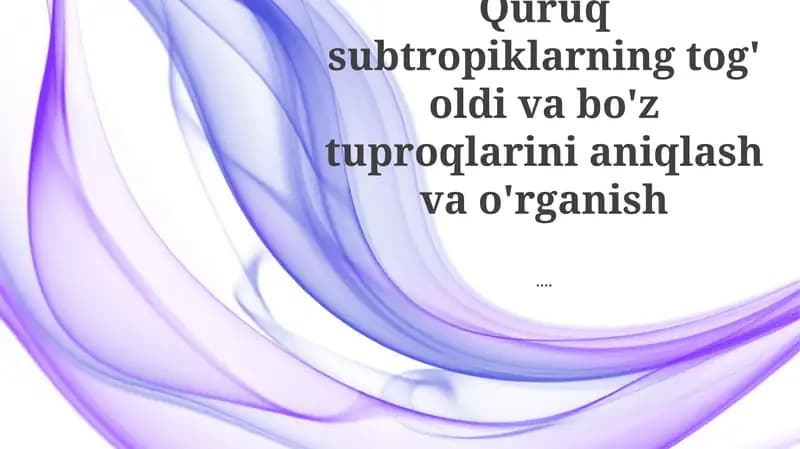 Quru subtropik etagi tuproqlari