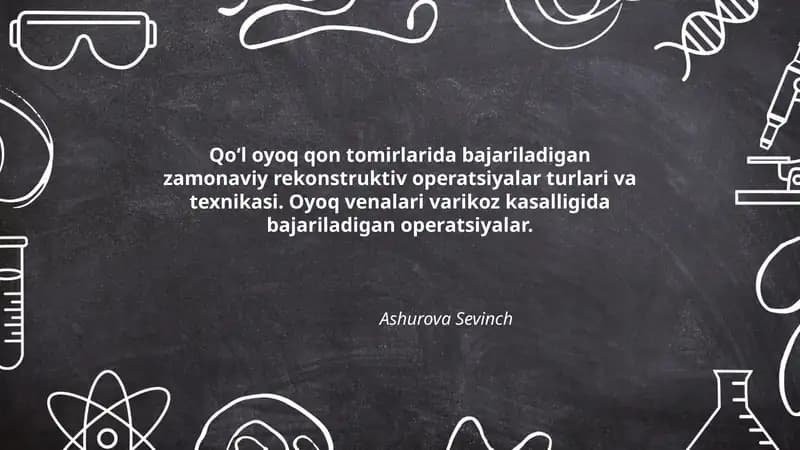 Zamonaviy rekonstruktiv operatsiyalar
