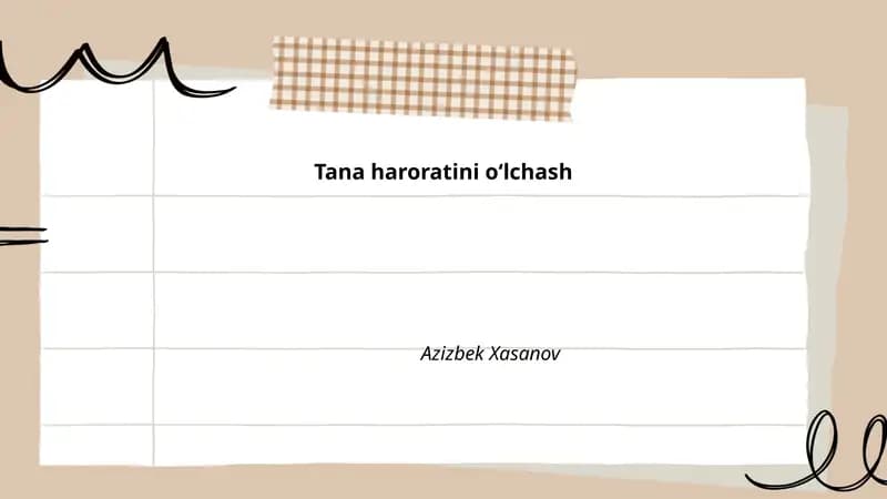 Tana haroratini oʻlchash