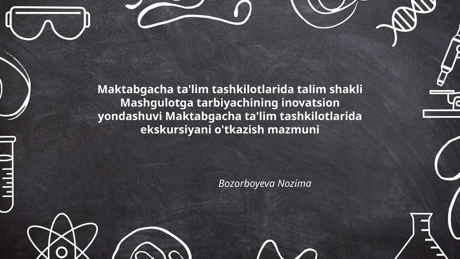 Maktabgacha ta'lim tashkilotlarida talim shakli Mashgulotga tarbiyachining inovatsion yondashuvi