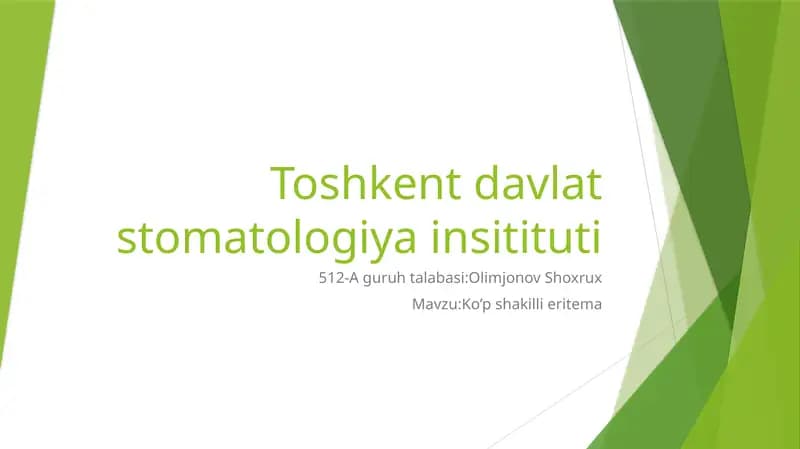 Ko’p shakilli ekssudativ eritema