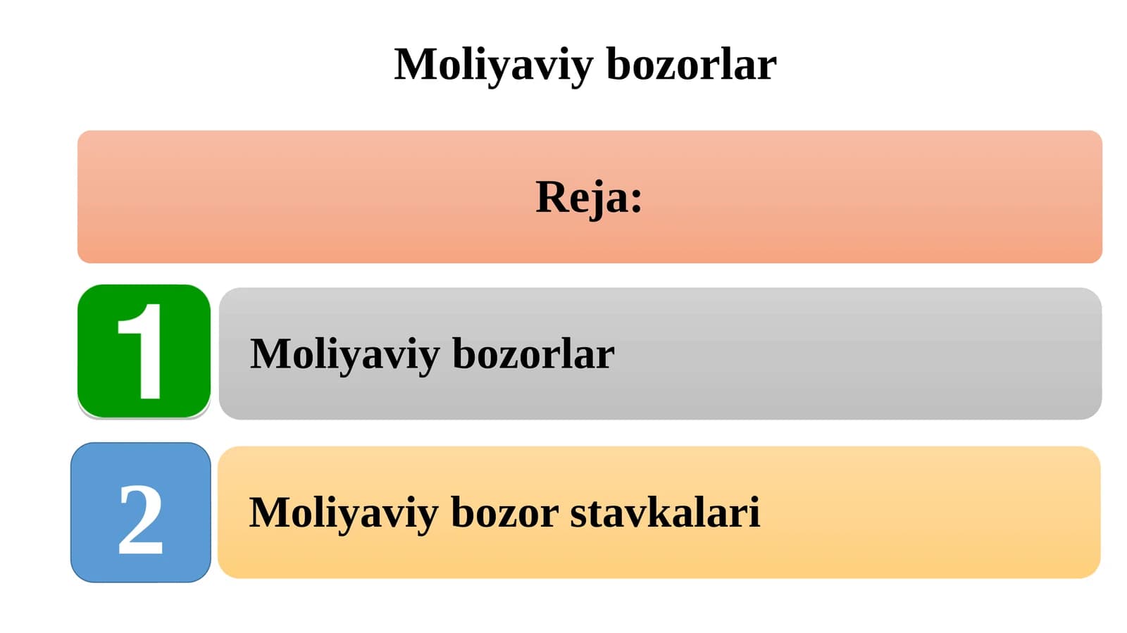 Moliyaviy bozorlar