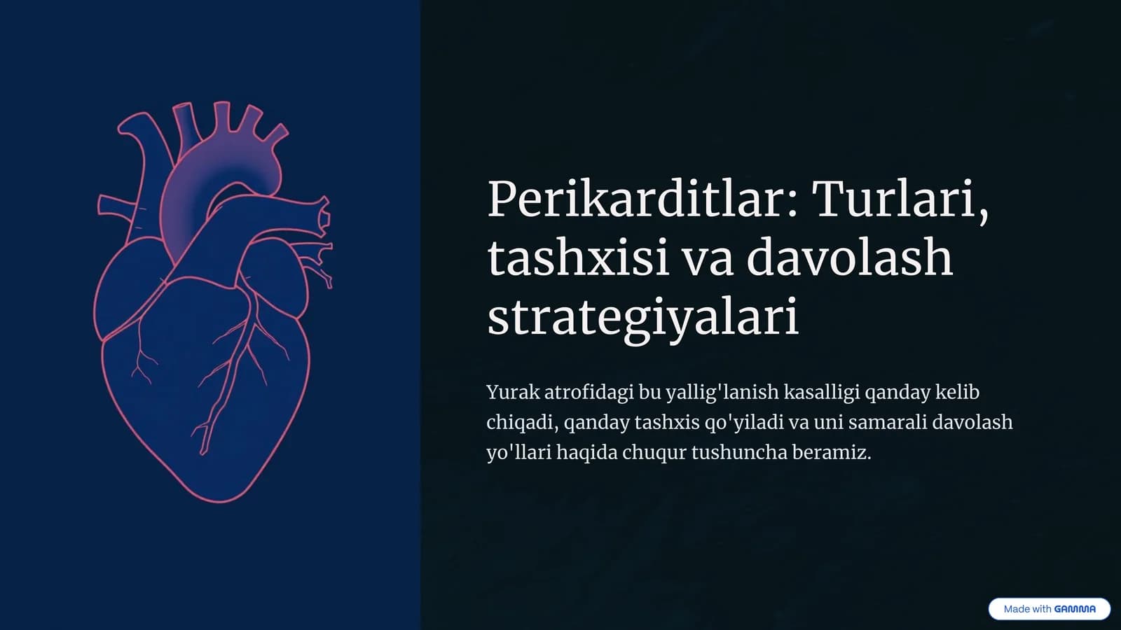 Perikarditlar: Turlari, tashxisi va davolash strategiyalari