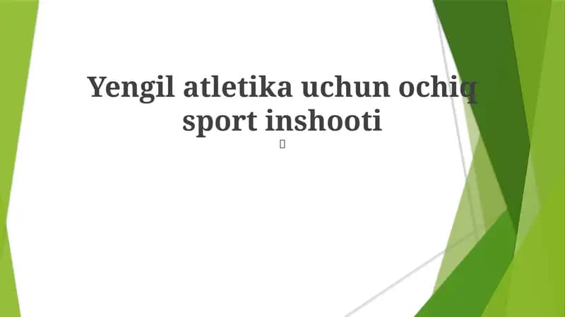 Yengil atletika uchun ochiq sport inshooti