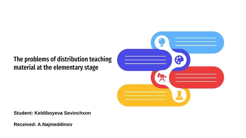 The problems of distribution teaching material at the elementary stage