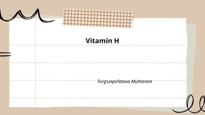 Vitamin H