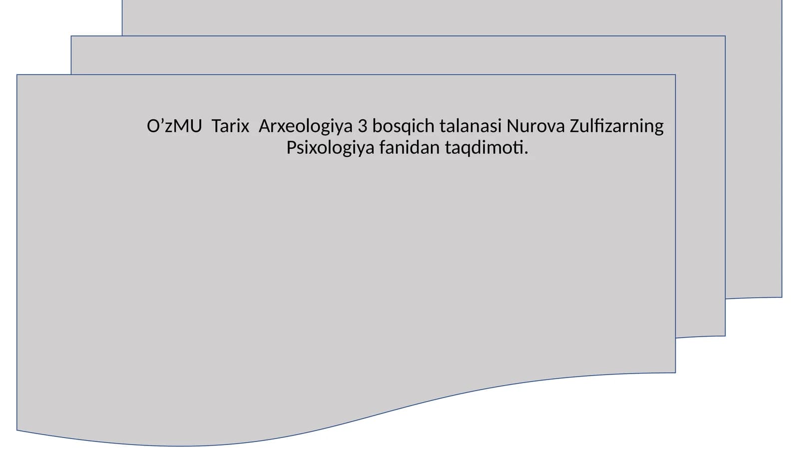 O’zMU Tarix 2-kurs 204- Sanoqulova Mohinur