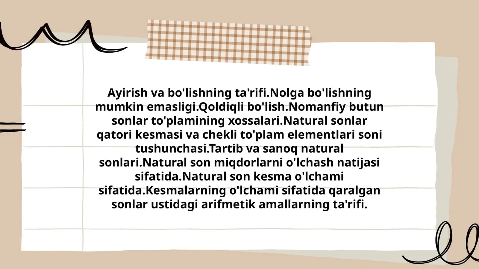 Nomanfiy butun sonlar to'plamining xossalari