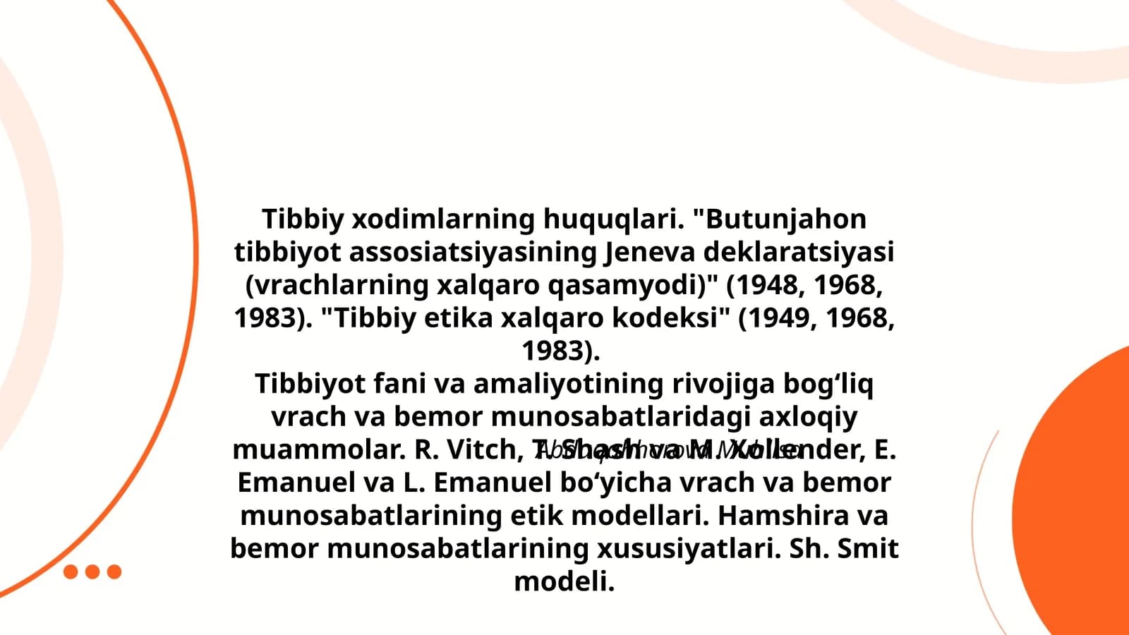 Tibbiy xodimlarning huquqlari