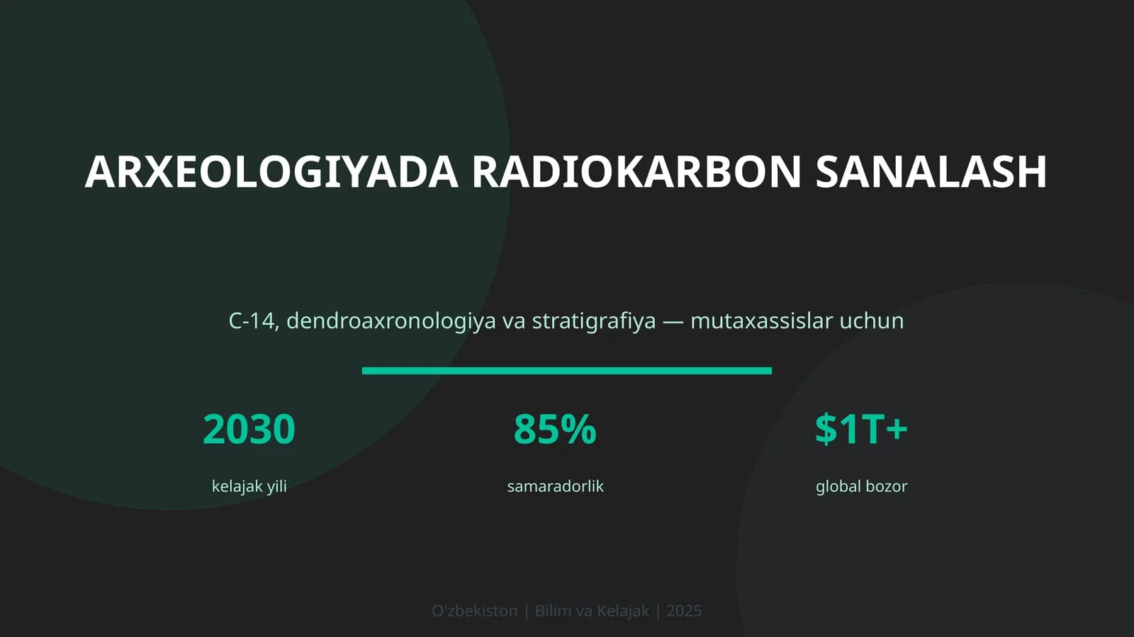 ARXEOLOGIYADA RADIOKARBON SANALASH