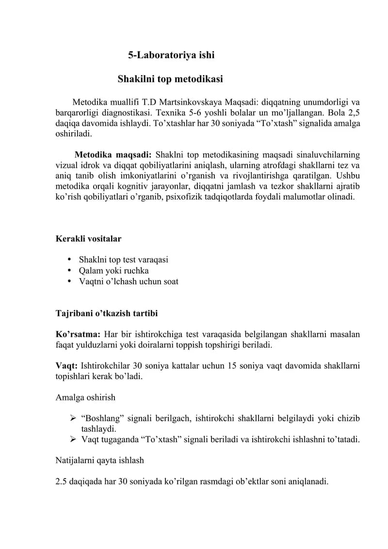 Shakilni top metodikasi