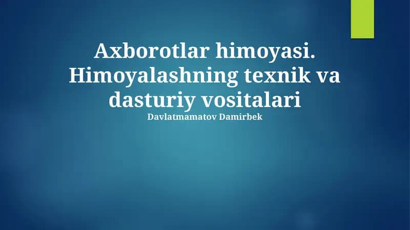 Dasturiy ta'minot himoya vositalari