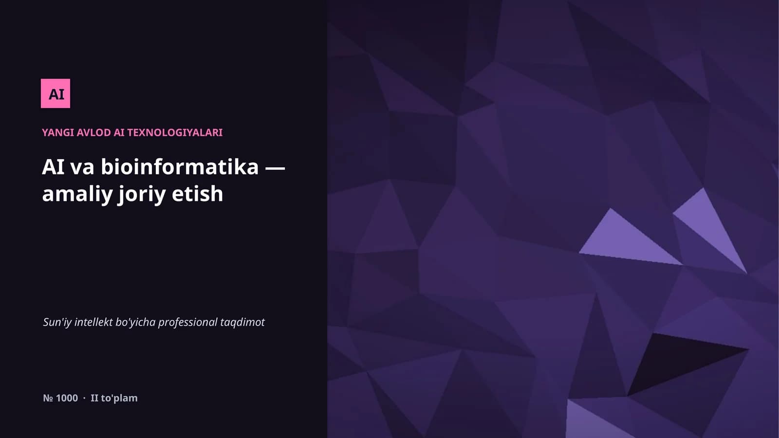YANGI AVLOD AI TEXNOLOGIYALARI